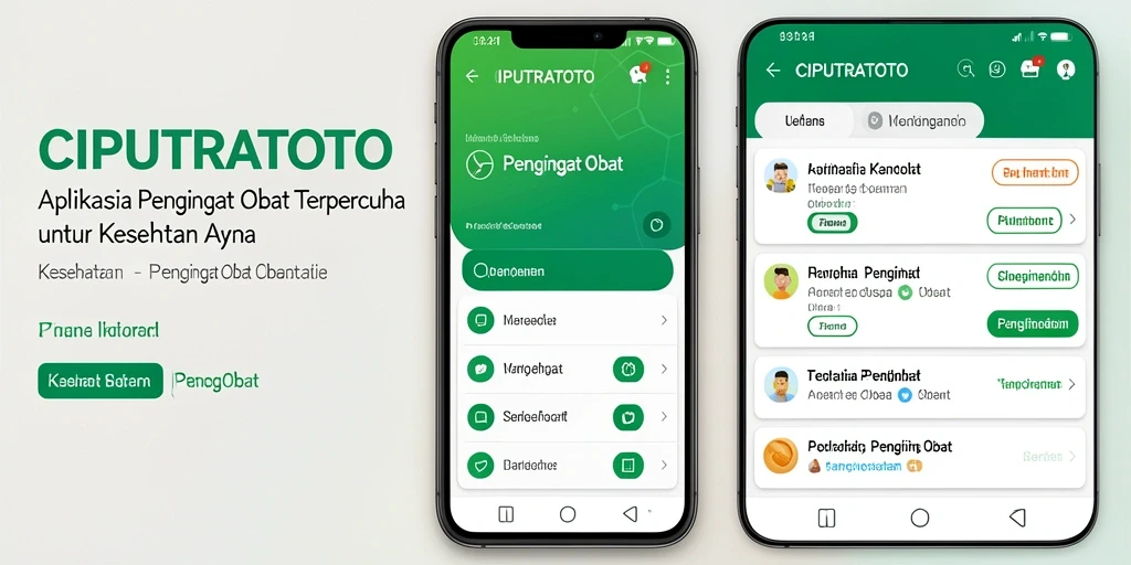 Antarmuka sederhana dan fungsional Pengingat Obat CIPUTRATOTO.