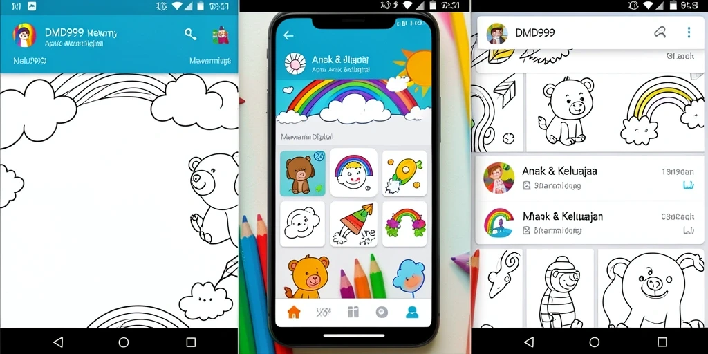 Screenshot dari antarmuka aplikasi DMD999 yang menampilkan fitur mewarnai digital.