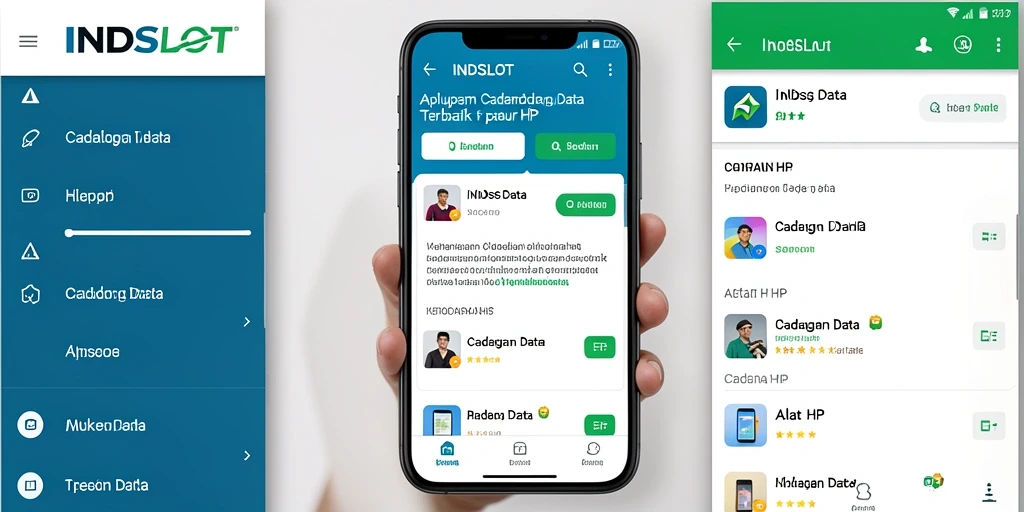 Tampilan antarmuka pengguna INDSLOT untuk cadangan data yang efisien.