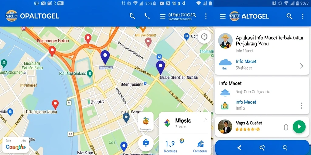 Antarmuka OPALTOGEL yang menampilkan kondisi lalu lintas terkini dan akurat.