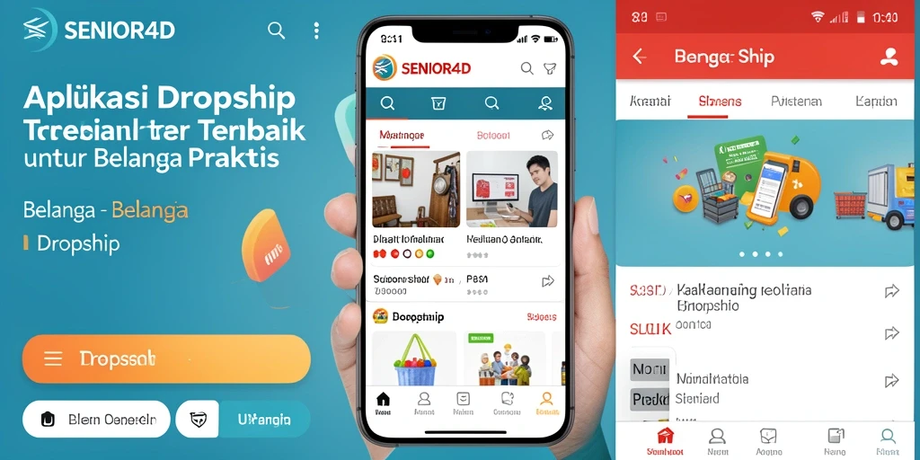 Antarmuka pengguna SENIOR4D yang intuitif untuk kemudahan belanja dropship.