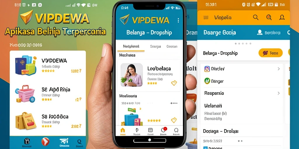 Tampilan antarmuka VIPDEWA untuk pengalaman dropship yang lebih baik.